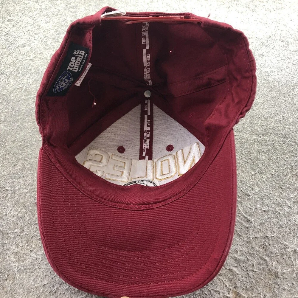 Florida State Seminoles Hat Cap Mens One Size Red Top Of The World Snapback
